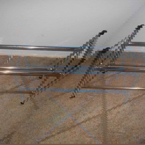 Παπουτσοθήκη Μεταλλική Inox με 2 Ράφια & διάσταση 61,5 Χ 23 Χ 37 cm, (επεκτεινόμενη 61,5 σε 118 ).