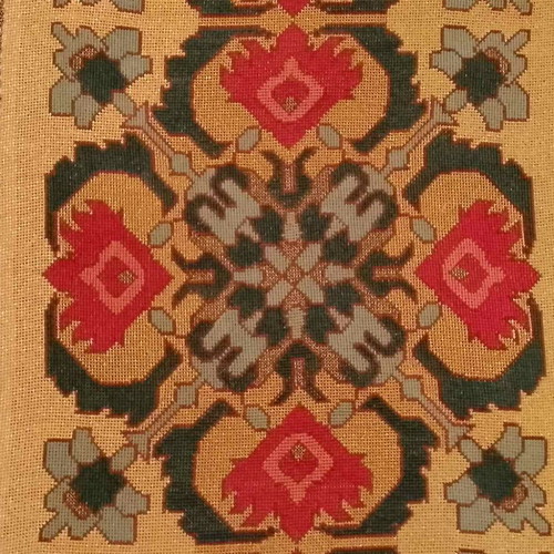 Embroidered counted thread table runner cross stitch new
