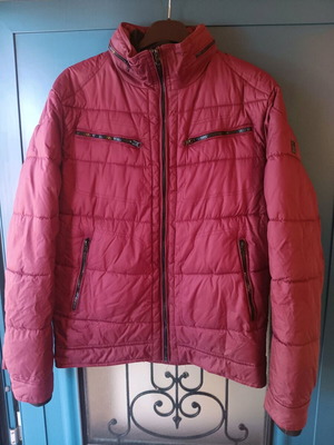 Puffer jacket unisex used purple size 50 with hood