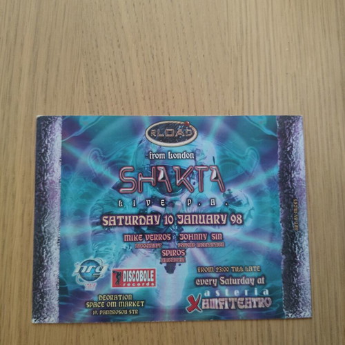 Rave Flyer Reload Amorphia Asteria Amfiteatro 1998 like new