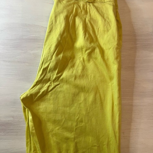 Yellow elastic pants used, size Small-Medium