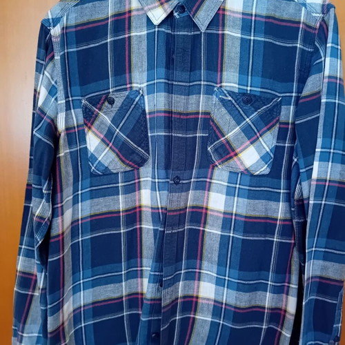 Gap men's shirt L like new, blue plaid