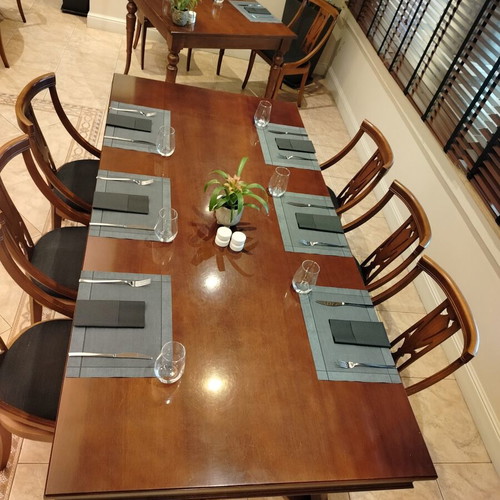 Oak dining set with 6 chairs used