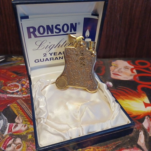 Ronson Banjo Oil Lighter unused, brass