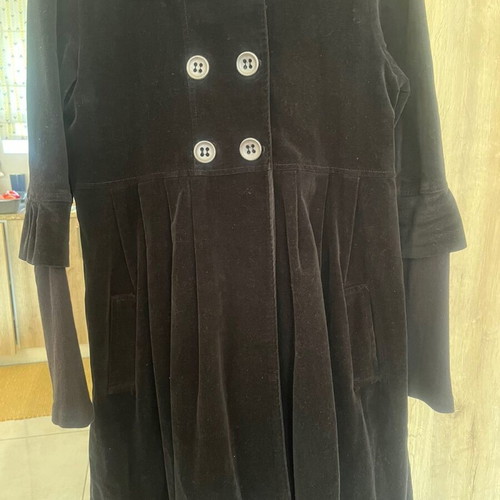 Black coat used with velvet texture from England