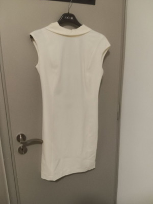 Rococo Mini Bodycon dress with open back, white