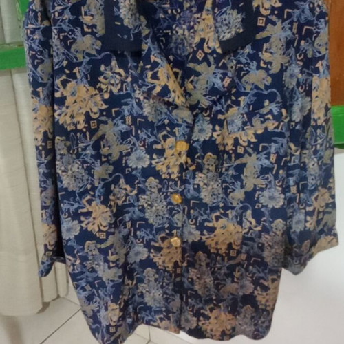 Shirt Access used, size XXL, blue with brown, 3/4 sleeve