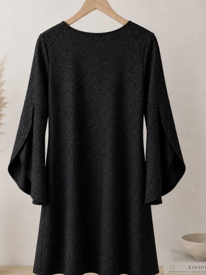 Dress with glitter one size like new, black