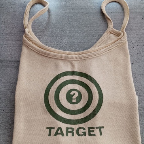 Beige Crop Top with "TARGET" Print like new
