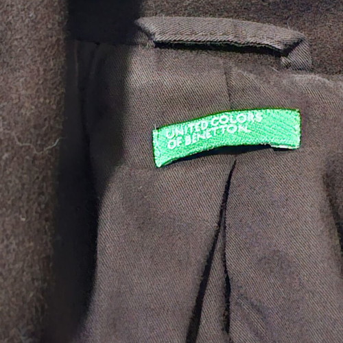 Vintage wool coat Benetton, brown, size L