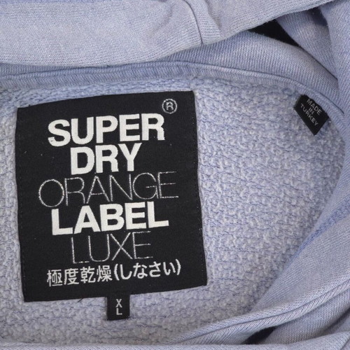 Superdry Orange Label Luxe hoodie lavender size XL like new
