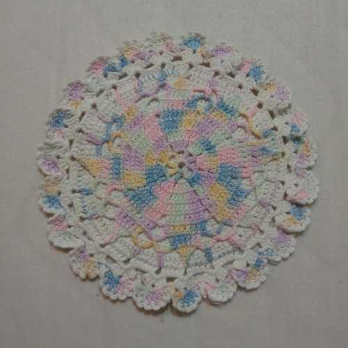 Vintage handmade knitted doily like new