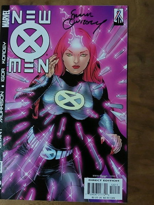 New X-Men #120 used with Frank Quitely signature