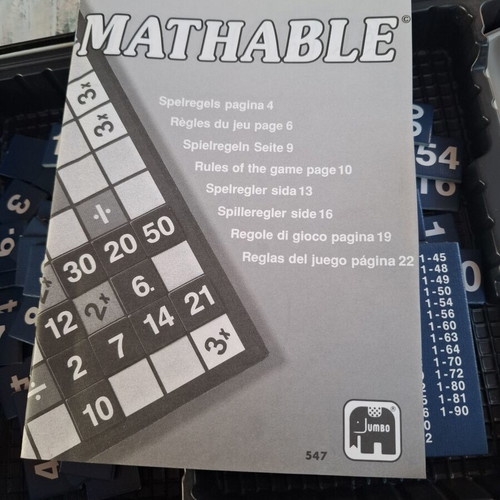 Mathable vintage board game