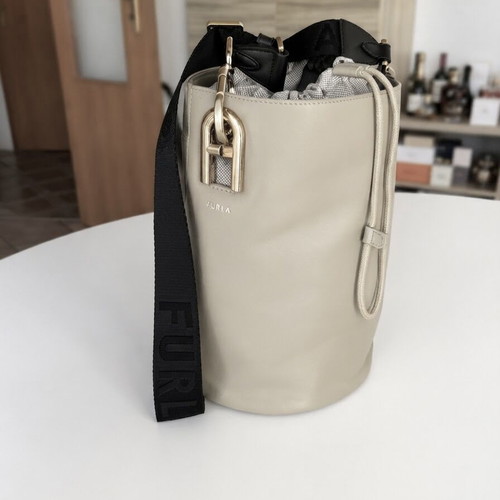Furla Lipari bucket bag beige leather