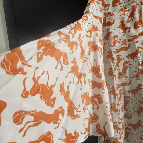 Nadia Rapti dress like new with buttons and side slits, white and orange