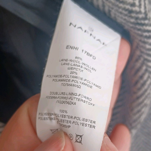 Naf Naf women's coat gray herringbone like new
