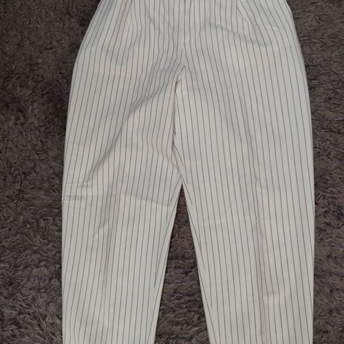 Pull & Bear white striped pants, size L