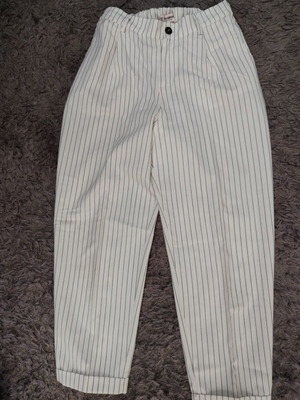 Pull & Bear white striped pants, size L