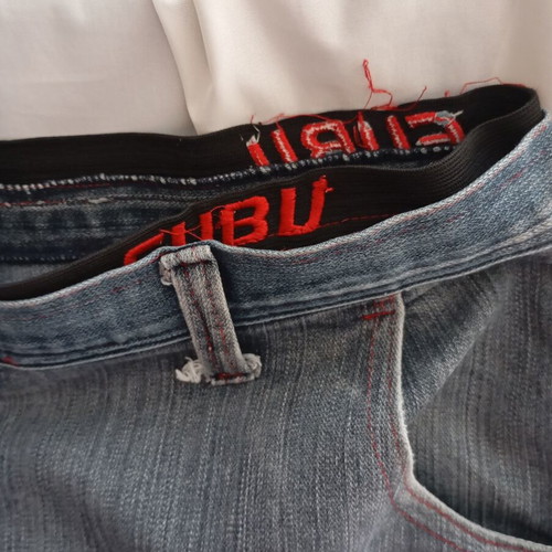 FUBU Vintage Streetwear Jeans Used, 3XL, Blue Denim, 90s Y2K Hip Hop