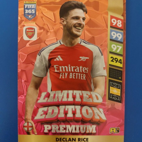 Panini Fifa 365 Adrenalyn XL 2025 Premium Edition Rice Arsenal card new