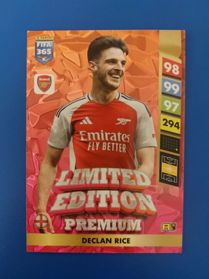 Panini Fifa 365 Adrenalyn XL 2025 Premium Edition Rice Arsenal card new