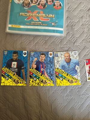 Panini limited edition large cards Haaland Mbappe & Lewandowski new set of 3