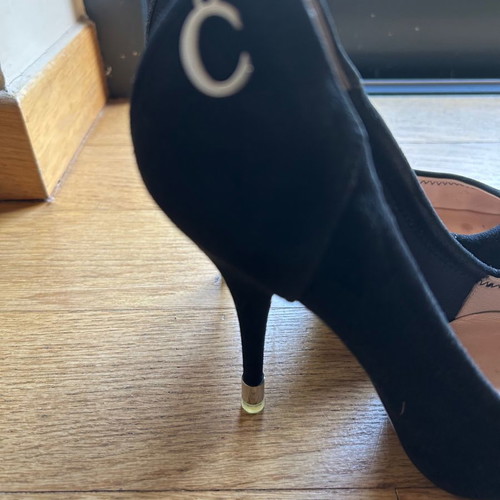 Casadei closed stiletto pump used, black, size 36