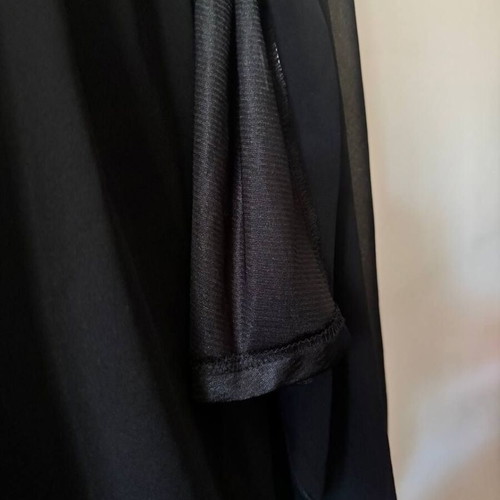Black Asymmetrical Dress like new, chiffon, mini/maxi