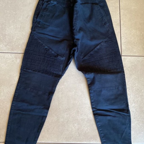 Hollister Men's Jogger Pants Small Black with Elastic Used