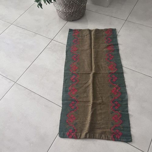 Handmade kilim used, single piece, loom woven