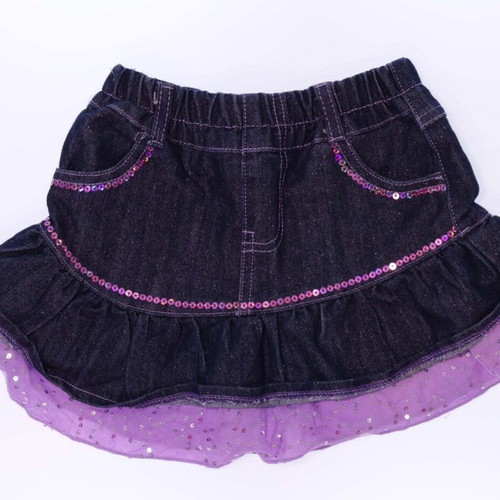 Three skirts used for girls aged 4-6 years, blue and pink