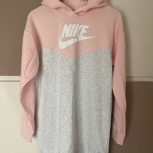 Nike Heritage Hoodie Dress new, size small, gray and pink
