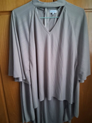 Blue Vanilla airy blouse/dress M/L like new, grey