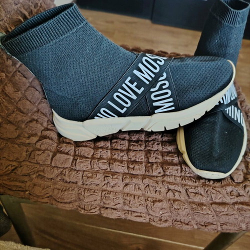 Moschino Love women's sneakers like new, black and white, size 39