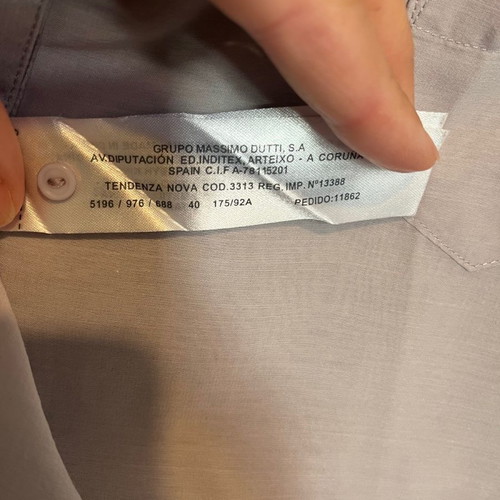Massimo Dutti thin lilac shirt new, size 40, cotton and silk