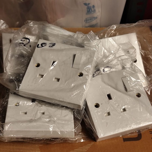 SVG single flush sockets white new, set of 6 pieces