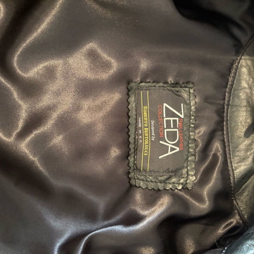 ZEDA leather jacket black, like new, size L