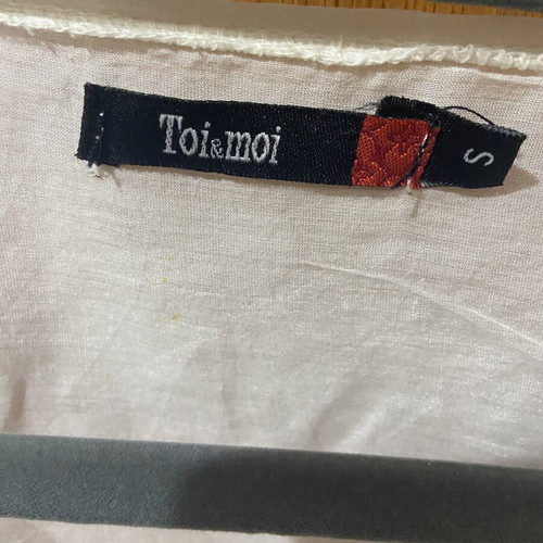 Blouse Toi&Moi like new, white and purple, size S