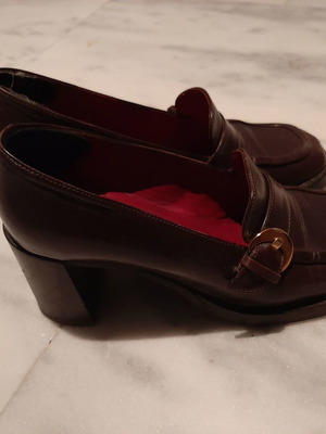 Haralas women's moccasins used, brown, size 37, leather