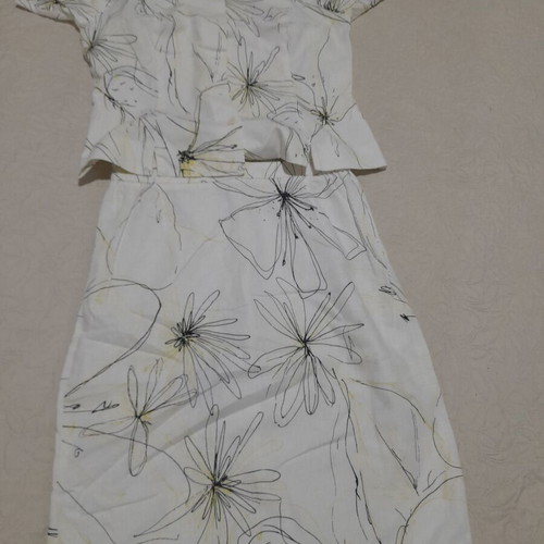 Women's linen set size M like new, shirt and skirt