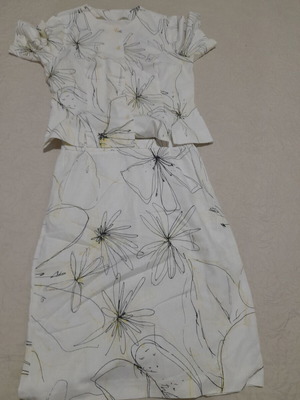 Women's linen set size M like new, shirt and skirt