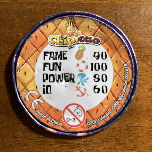 Chipicao SpongeBob Patrick Star metal cap tazo number 92