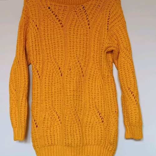 Sweater with chunky knit like new, Paranoia, yellow, size L