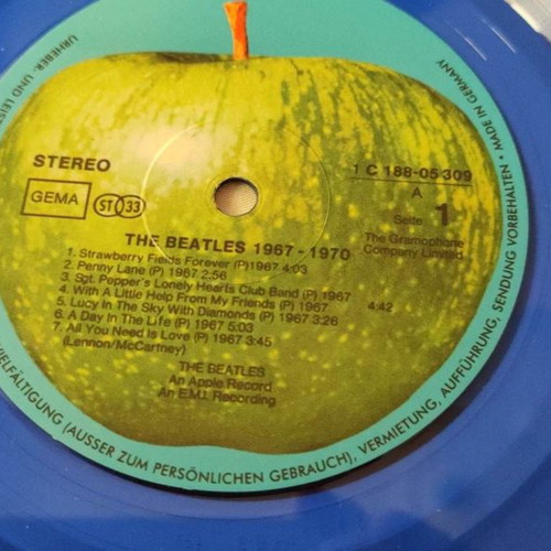 The Beatles 1970-1976 collectible double blue vinyl new