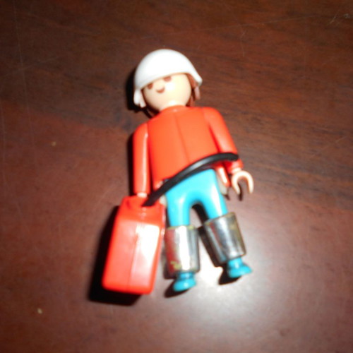 Playmobil Lyra Geobra 1974 used 3 firefighters