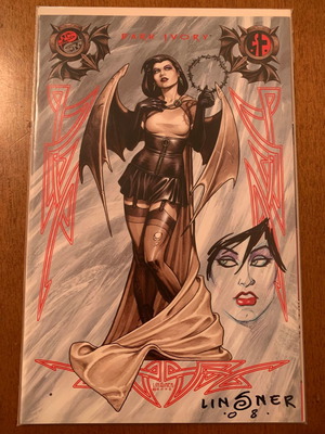 Dark Ivory #1 Limited edition comic with original sketch by J.M.Linsner new