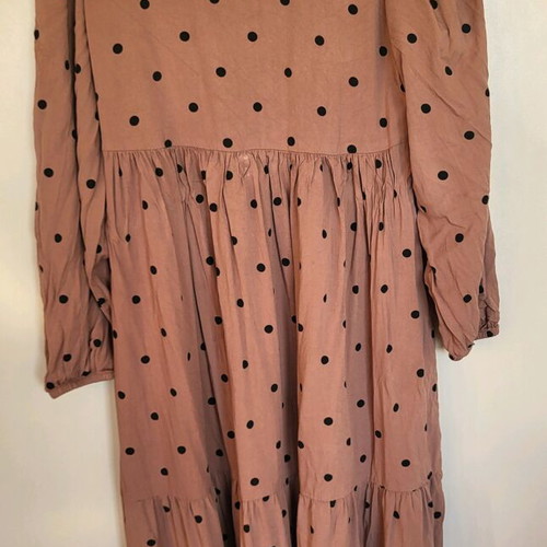C&A Polka Dot Dress Like New, Size M 38 10, Black Pink