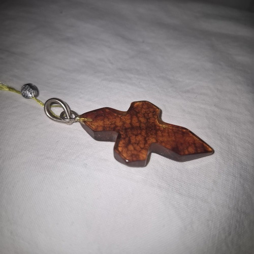 Cross pendant made of natural Baltic amber new