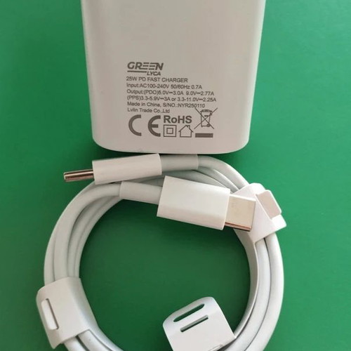 25W PD Fast Charger Type-C New With Cable